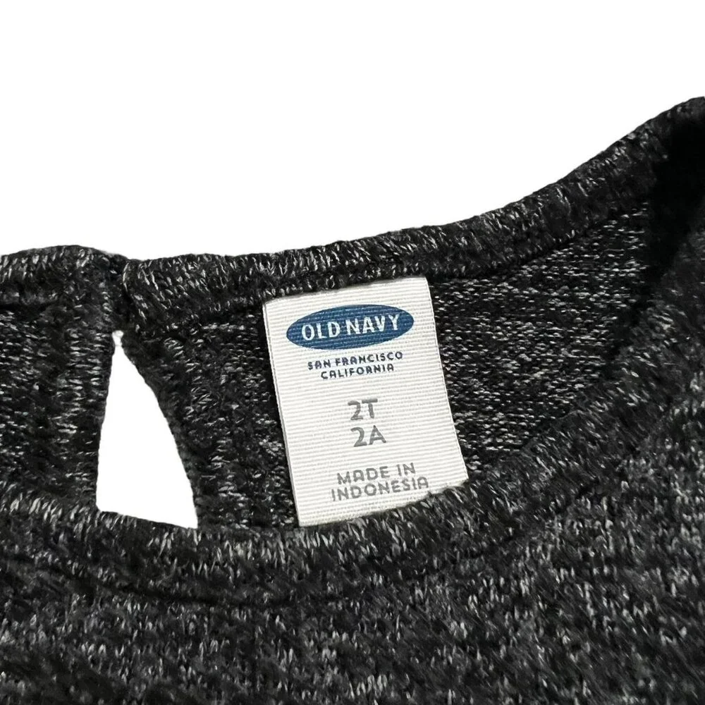 Old Navy 2T Black Softspun Peplum Top